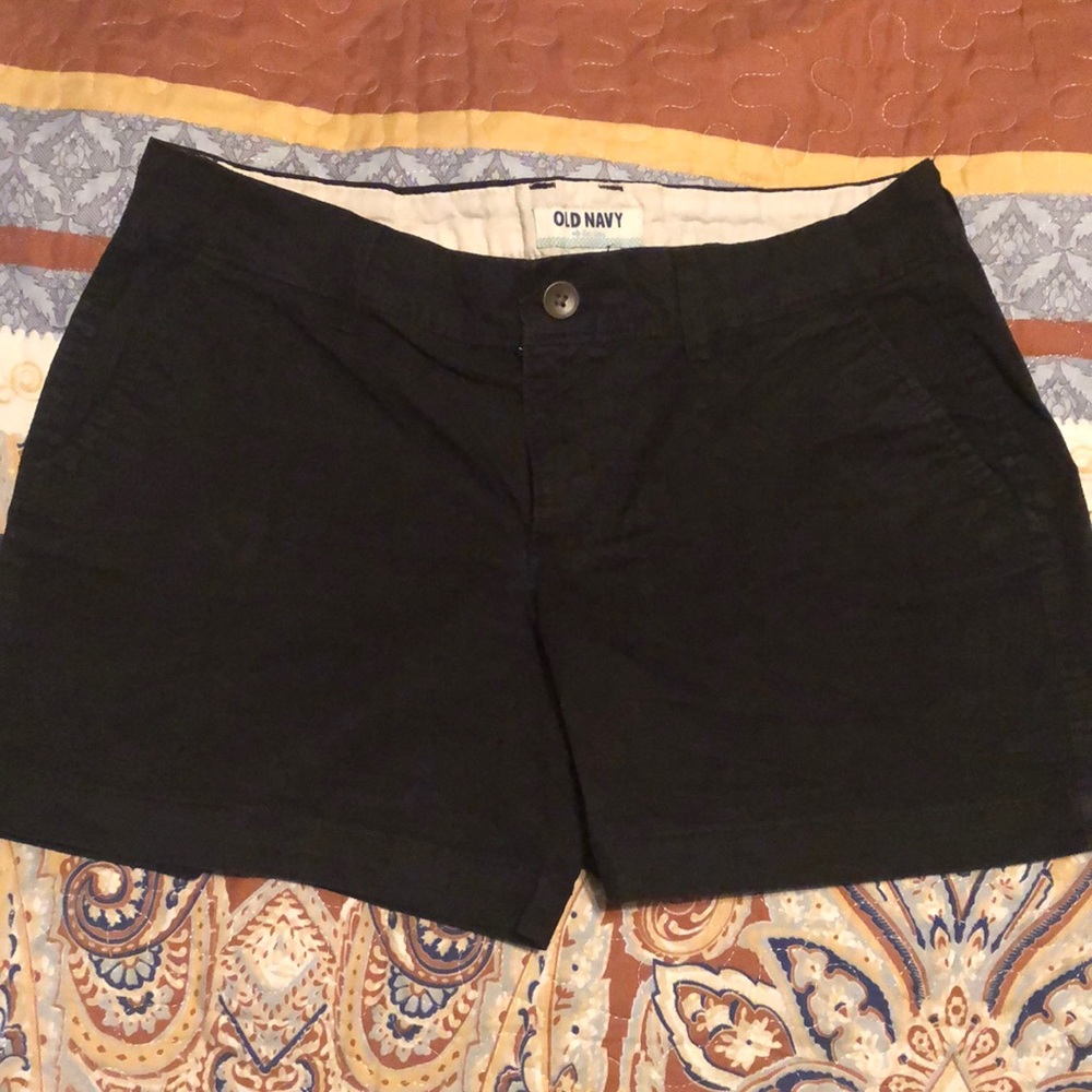 Dark navy blue chino shorts